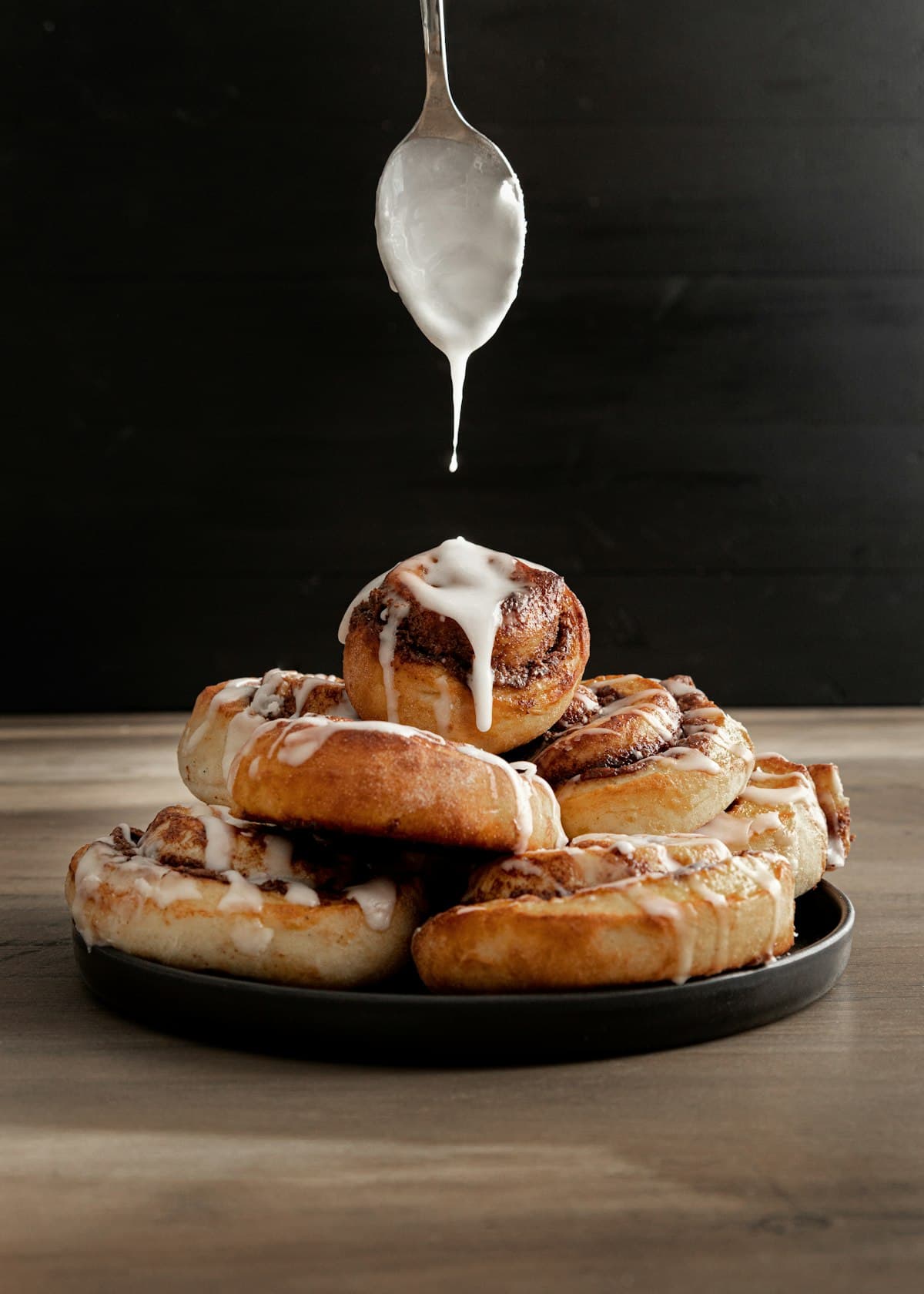 Warm, gooey cinnamon rolls fresh out of the oven